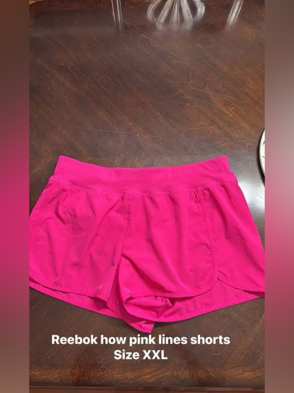 Reebok Women's Bright Pink Athletic Shorts